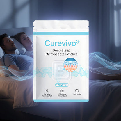 Curevivo® |🐑 Next-Gen Microneedle Sleep Patches for Deep Rest（🌼🌿Natural sleep aid with 6 mg magnesium glycinate, valerian, and L-theanine | 😴Suitable for men and women, non-addictive, supports deep sleep）