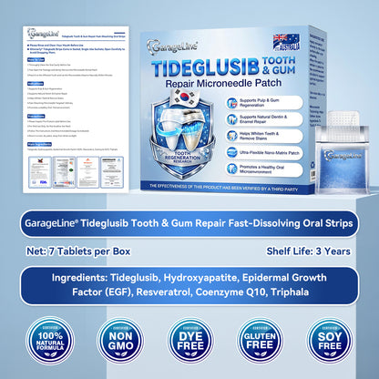 GаrаgеLіnе® 🦷 Tideglusib Fast‑Dissolving Tooth & Gum Repair Oral Strips 😁 (Supports tooth repair and helps relieve gum discomfort and other common oral concerns)