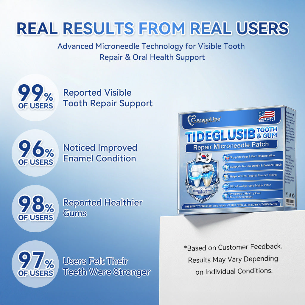 GаrаgеLіnе® 🦷 Tideglusib Fast‑Dissolving Tooth & Gum Repair Oral Strips 🔥 (Supports tooth repair and helps relieve gum discomfort and other common oral concerns) (Copy)